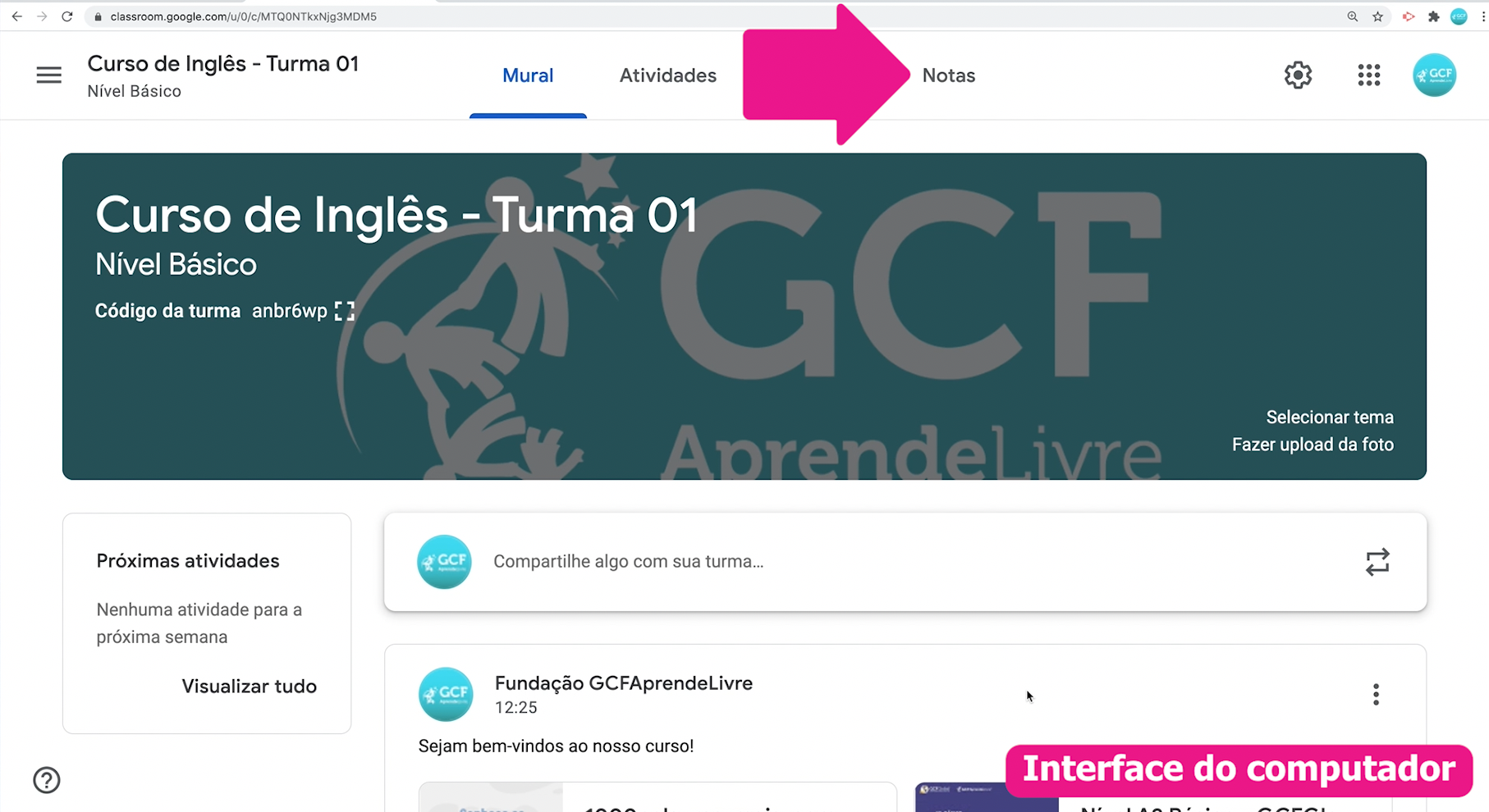 como adicionar um sistema de notas no google sala de aula